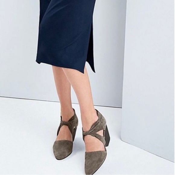 Eileen Fisher Gray Suede Pumps 9.5 - Picture 2 of 5